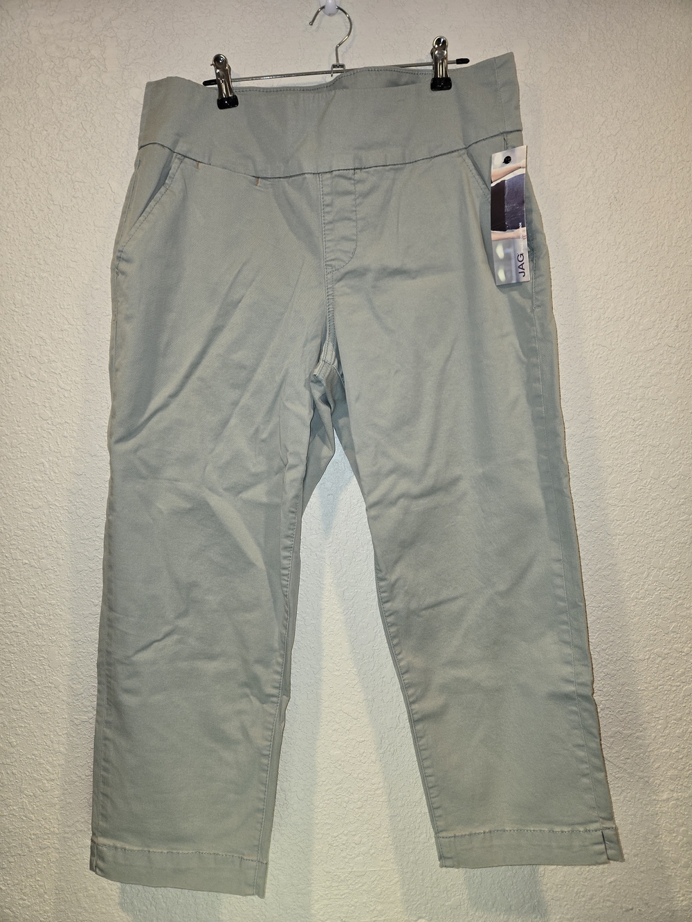 Jag Size 16 Sea Glass Cropped Women's Pants NWT